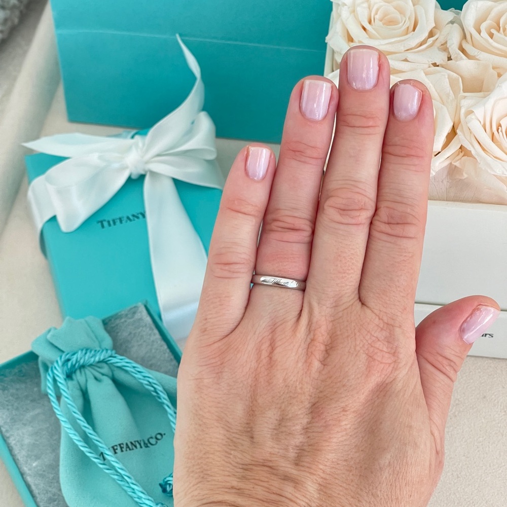 Tiffany & Co. Lucida Notes Ring in Platinum size 4.5 US NEW with Box